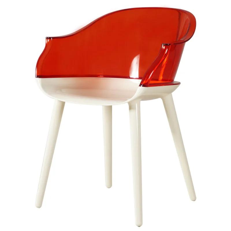 Transparent Dining Chair for Kitchen Home Furniture Modern Minimalist Plastic Armchair Designer Acrylic Chair Back Dining Chairs
