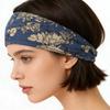 Wide Edge Bohemian Elastic Headbands, Comfortable Sweat Absorbent Hair Bands for Womens