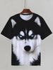 Men's Casual Streetwear T-Shirt Print Polyester Round Neck Short Sleeve Tops