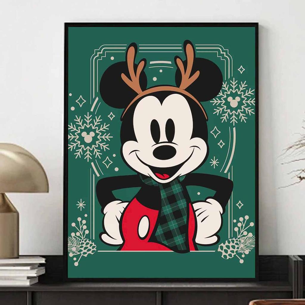 DIY Diamond Painting Deer Antler Mickey Cross Stitch Kit Mosaic Art Diamond Painting Full Circle Diamond Home Decoration