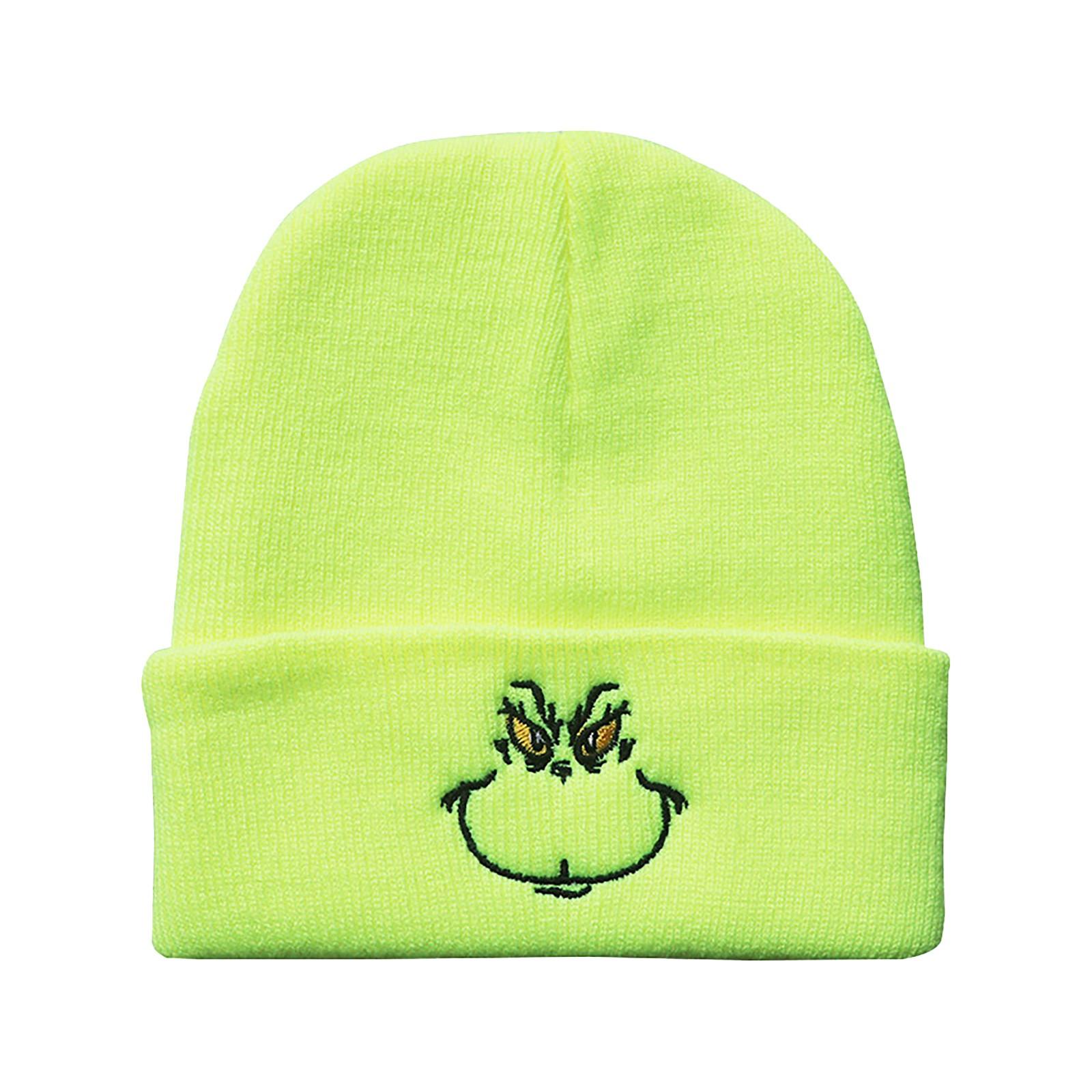 

Warm and Cozy Pink Knit Beanie Hat with Cute Embroidered Face Perfect for Winter Fashion and Comfort One Size