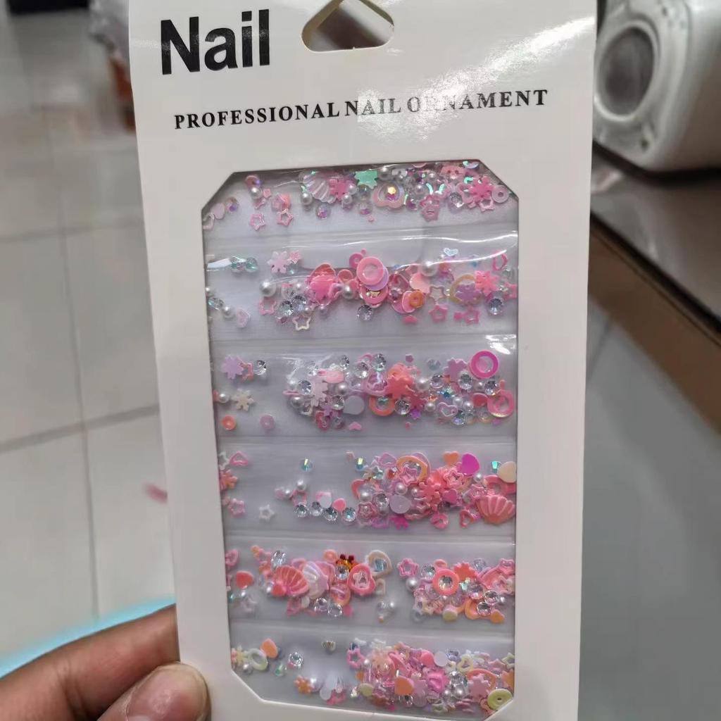 Pearl & Rhinestone Nail Art Decorations: Small Diamonds, Steel Beads, Flowers, Butterflies, Hearts - Mixed Accessories