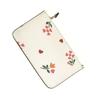 New COACH Corner Zip Leather Wrist Bag Coin Purse Wallet Women's White CI673G-IMCAH