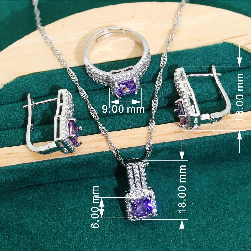 Fine Light Luxury Jewelry Zircon Bracelets Earrings Earrings Personalized Jewelry Set