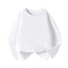 Kids' Solid Color Long-Sleeve Cotton T-Shirt for Boys & Girls, Customizable Base Layer for Older Children