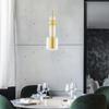 Nordic Clear Glass Pendant Lamp Gold Black Metal Hanging Light Fixtures For Dining Room Kitchen Bar Shop Hanging Bedside Lights