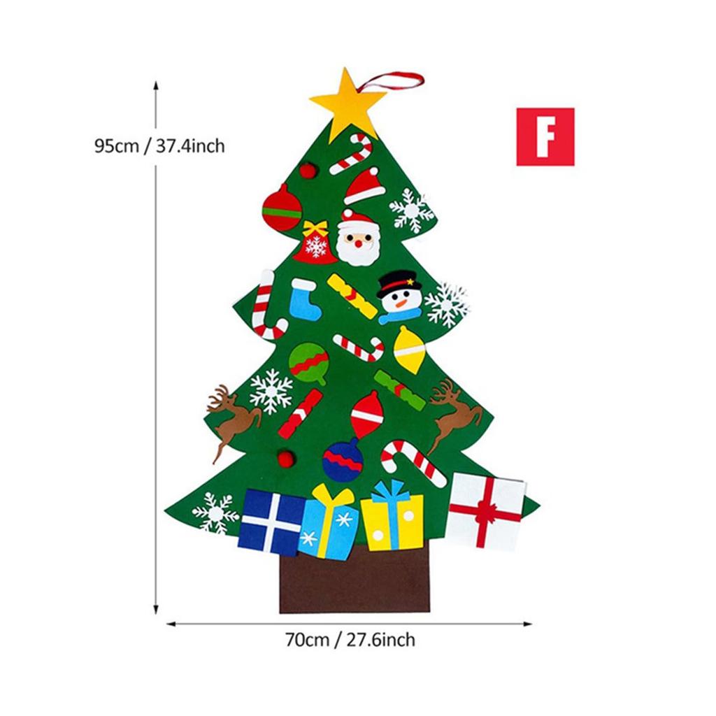 Choinka ze zdejmowanymi ozdobami na boże narodzenie z filcu diy świąteczna