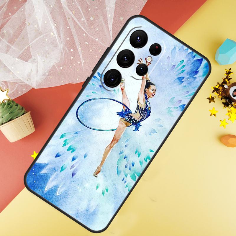 Gymnastics Oil Painting Phone Case For Samsung Galaxy S25 S26 Ultra S21 S20 S22 S23 Ultra S10 Plus S24 FE Cover Coque