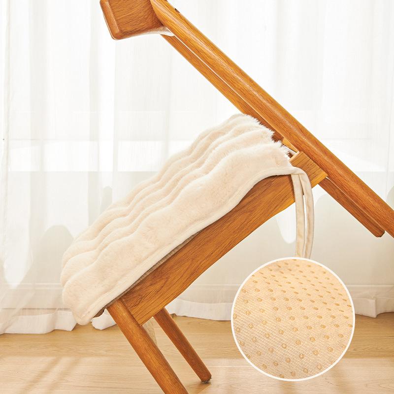 Rabbit Plush Warm Seat Cushion Winter Chair Cushion Office Sedentary Fart Cushion Dining Chair Stool Cushion Butt Seat Cushion Chair Cushion