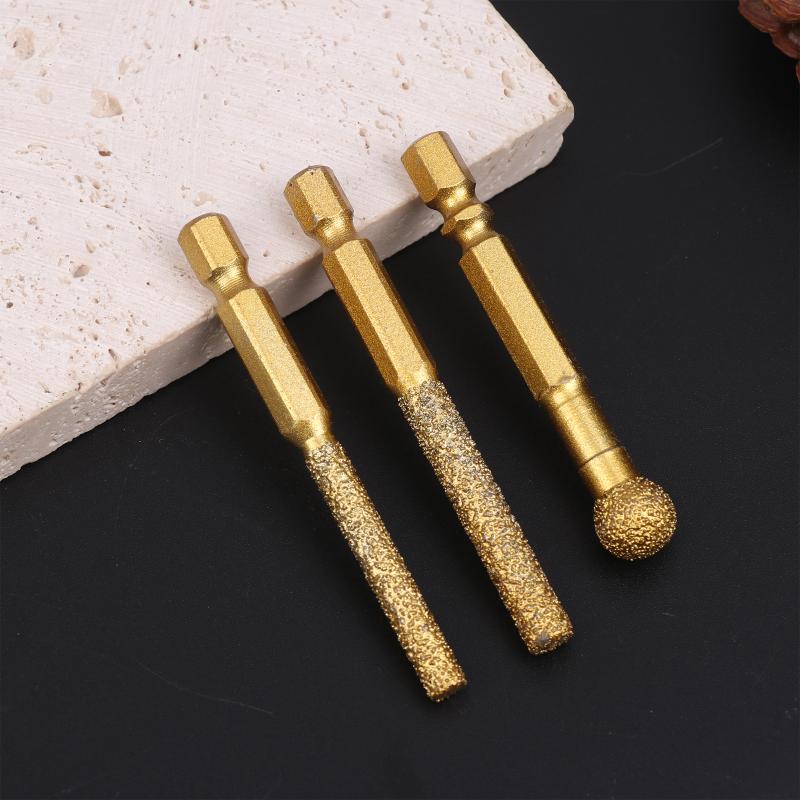 3/7Pcs Diamond Grinding Head Tile Rotary File Polishing Head For Iron, Stainless Steel, Ceramic, Tile, Fits Drill