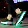 Pantofi cu role LED pentru copii Pantofi sport deformabili pentru băieți și fete Cu 2 roți Sport Exterior Parkour Copii Adulți Pantofi sport