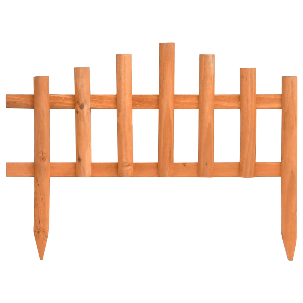 Lawn Edging Set 10 pcs Spruce Wood 4.4 m