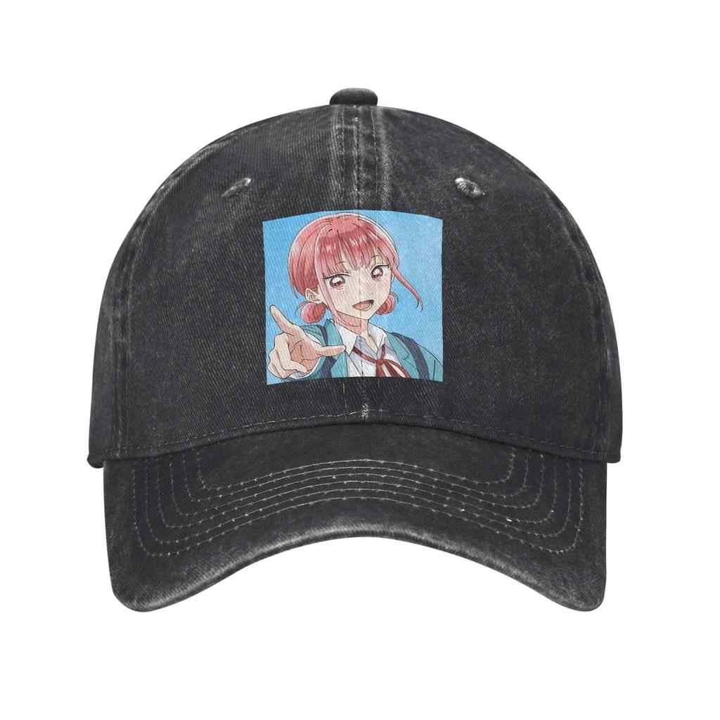 Blue Box Hina Chono Anime Washed Denim Cap Casual Baseball Caps Adjustable Hat Summer Unisex Baseball Hats