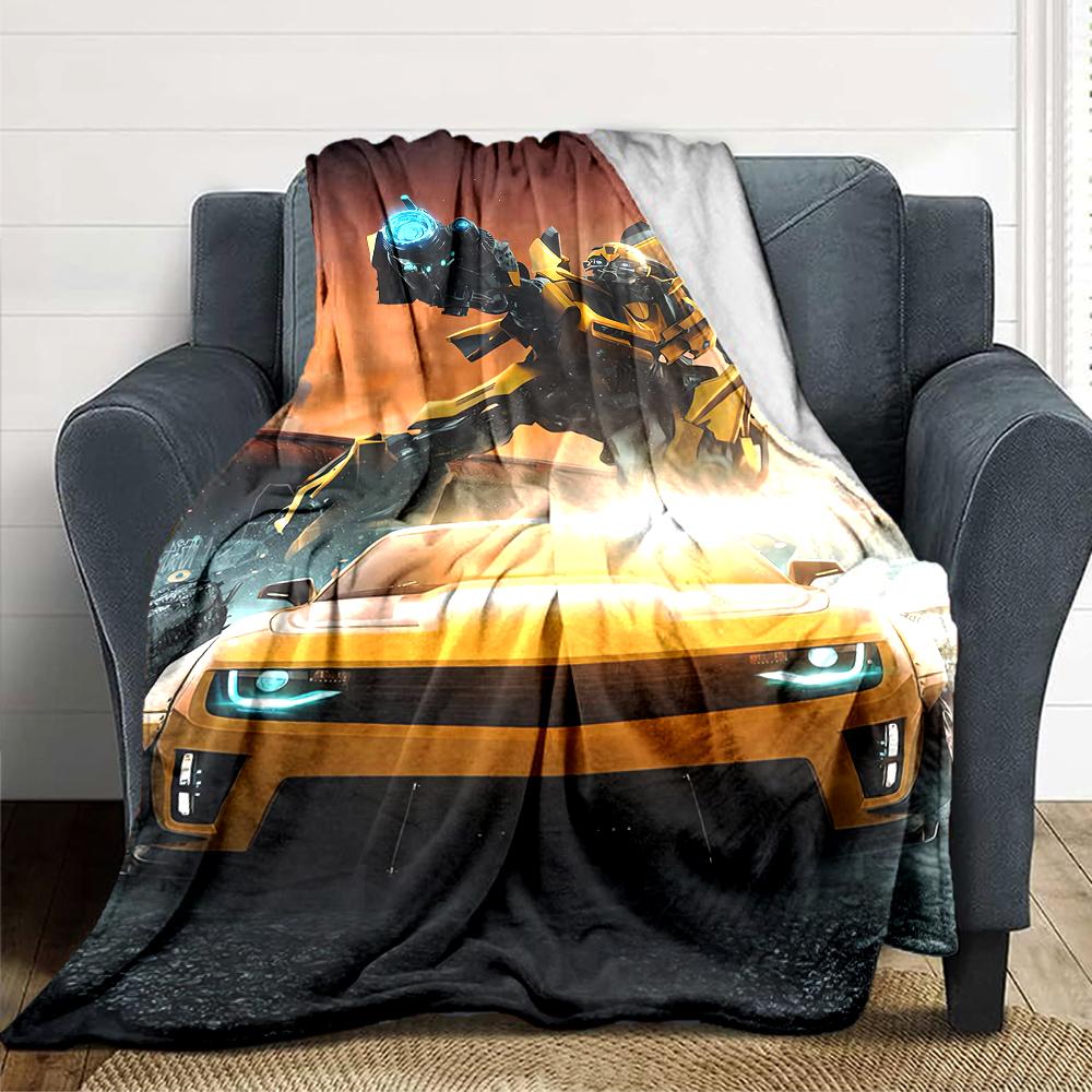 1Pc Transformers Optimus Prime Statue Blanket For Couch Bed Plush Cozy Fuzzy Blanket Super Soft Warm Blankets For Fall And Winter 091882