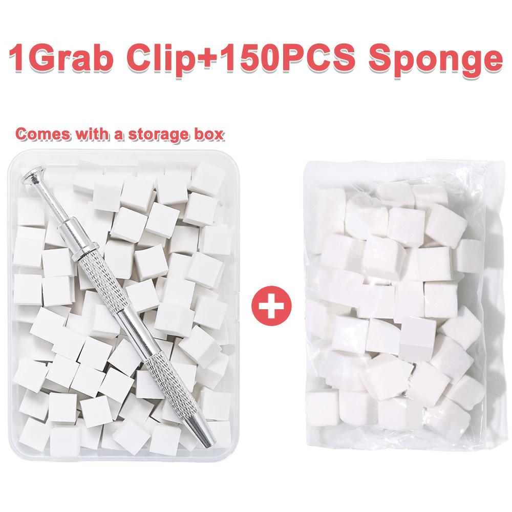 Manicure Sponge Kit With Gripper Pick‑Up Pen Creative Nail Gradient Painting Stamping Tool DIY Nail Art Decoration Accessories