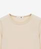 BASIC HOUSE Women'S Slim Fit Spandex Long Sleeve T-Shirt Beige Lats0208