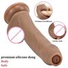 Liquid Silicone Exposed Glans Foreskin False Soft Penis for Sexual Pleasure Female Masturbator for Orgasm Adult Product