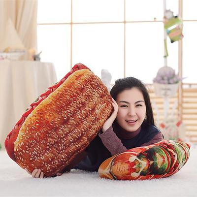 Simulazione 3D accogliente Biscotto Pizza Pane Cibo Morbido Pisolino Cuscino per il letto di casa Giocattolo per bambini Regalo