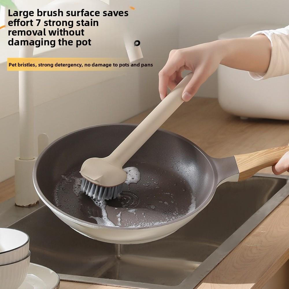 Stain Removal Pot Cleaning Brush Blind Spots Free Scrub Brush Portable Dish Scrubber Brush  Camping