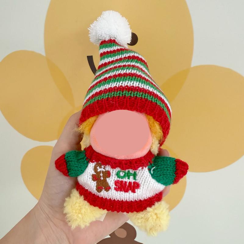 [Cloth Only] Twinkle Twinkle Christmas Sweater Hat Set for 15cm Doll Perfect Holiday Gift for Doll Lovers