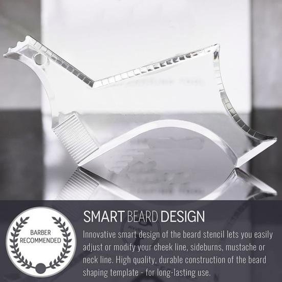 Beard Shaping Template Stencil Comb Hair Shaper Men Shave Grooming Styling Tool