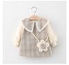 Spring and Autumn New Baby Girl Fake Two-piece Dress Children's Long-sleeved Dress Kids Autumn Clothes