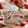 1pc Romantic Vintage Valentine'S Day Tissue Box - Love Bird Floral, Measuring 17.02*25.91 Cm, Perfect for The Kitchen, Living Room, Bedroom, Or Bathro