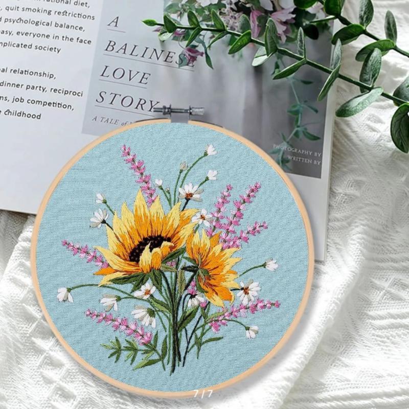 Embroidery Hoop Set 3 Pcs Yellow Flowers [D-Zh5]