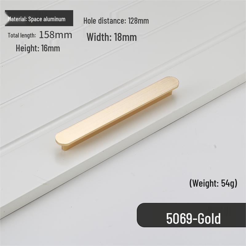 Modern Black Aluminum Alloy Extended Cabinet Handle