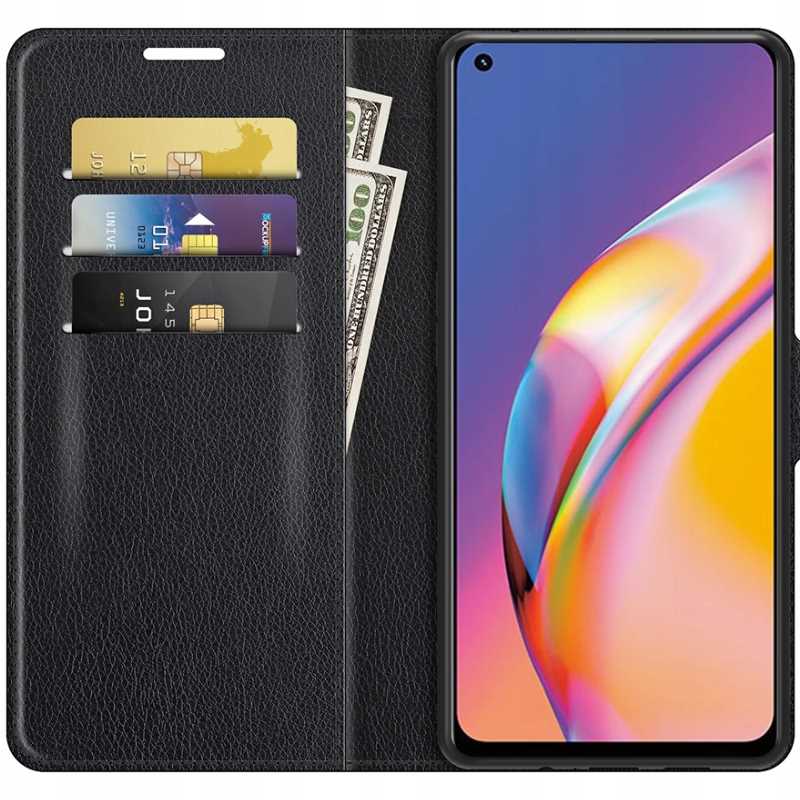 Litchi Oppo Reno 5 Lite Czarny