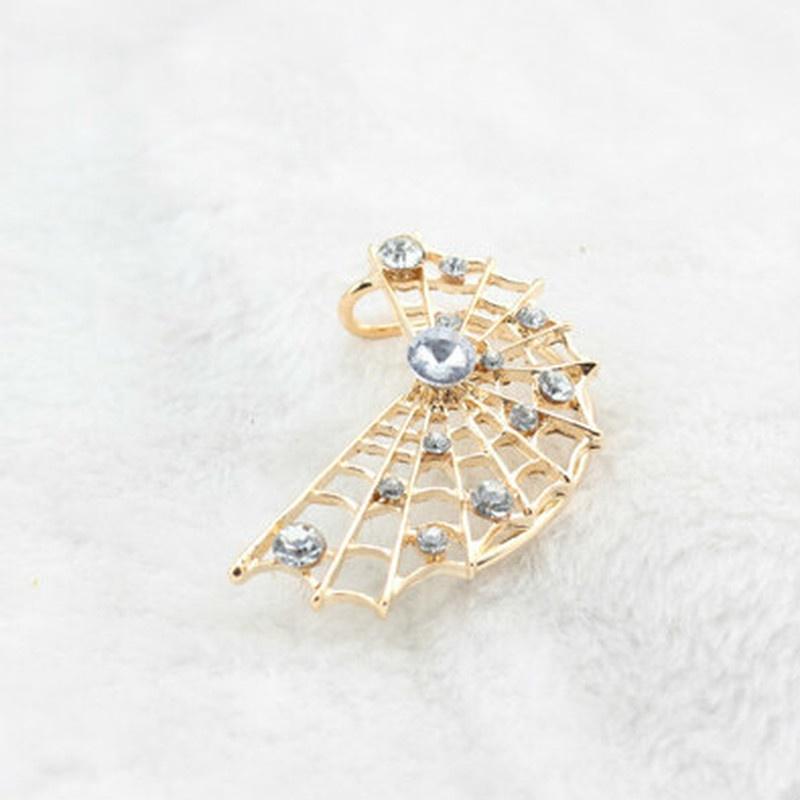 1Pcs Crystal Spider Web Earring  Stud Wrap Cuff Net Punk Pierced Earring