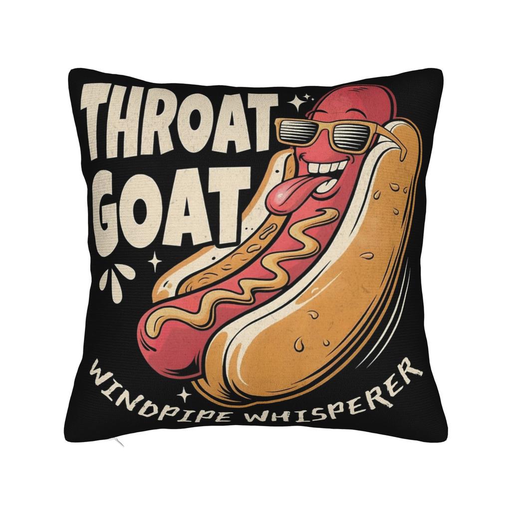 Throat Goat Funny Adult Humor Pillowcase Merch Printed Cushion Cover Decoration Pillow Case Cover Home Multi-Size