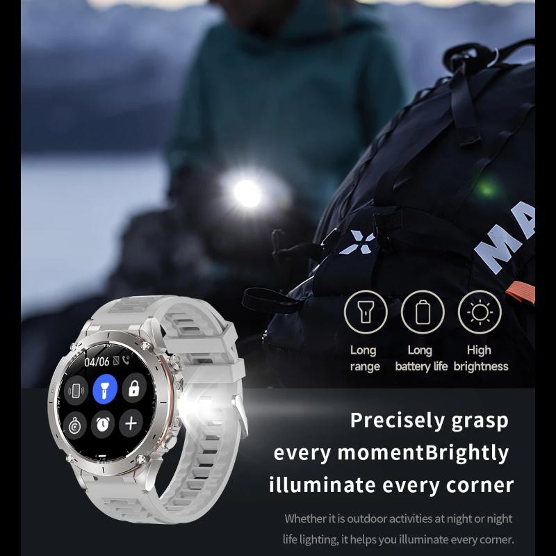 Men New Outdoors Sports Military GPS SmartWatch 10ATM Waterproof 730mAh High Battery Compass NFC HD Call for Huawei Xiaomi Watch