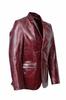 Lambskin Soft Red Men's Leather Blazer Handmade Stylish Formal Party Wear