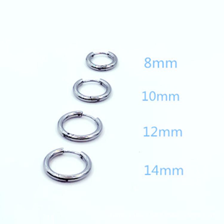 Trendy Unisex Hoops: Simple Titanium Steel Earrings