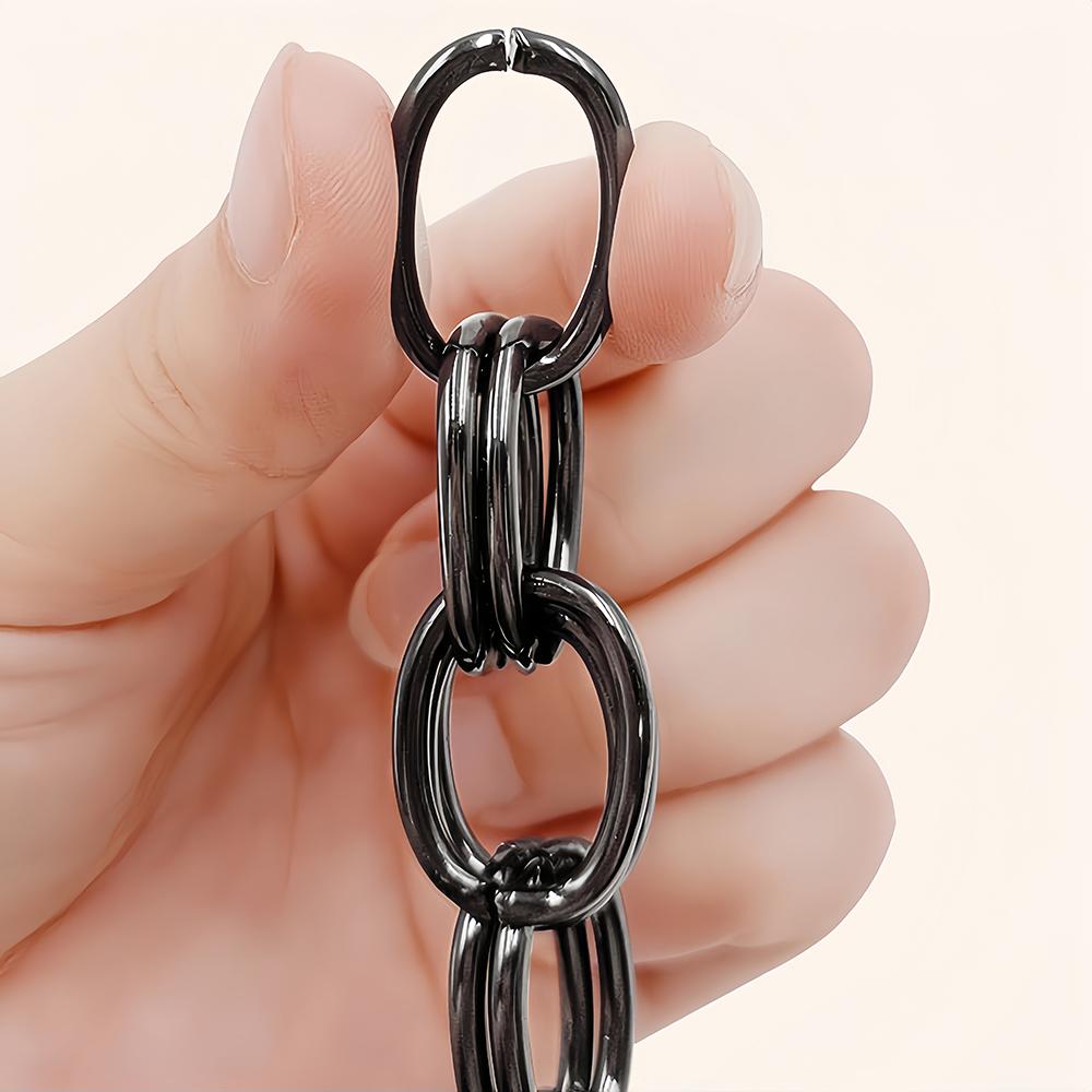 1 Meter Aluminum O-Shaped Twist Double Chain for DIY Necklace Bracelet Jewelry Making Clothing Bag Component Accessory Supplies