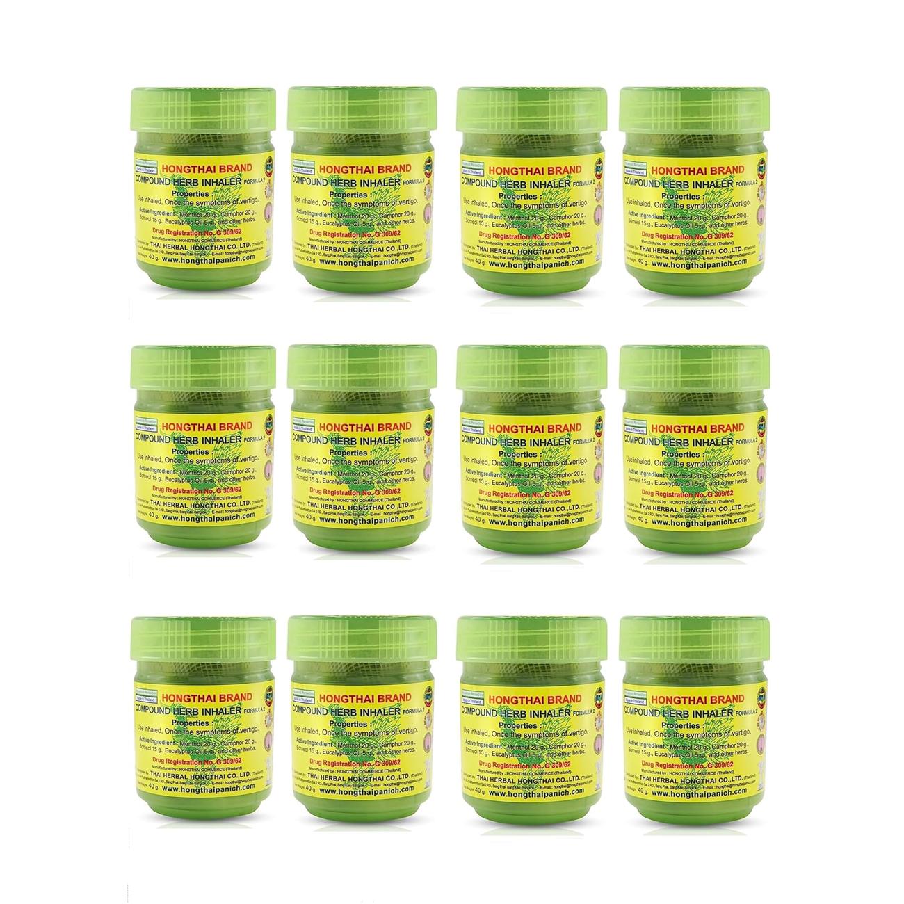 

Традиционный травяной ингалятор Hong Thai зеленый, 1 шт./3 шт./12 шт. 12 pcs (box)