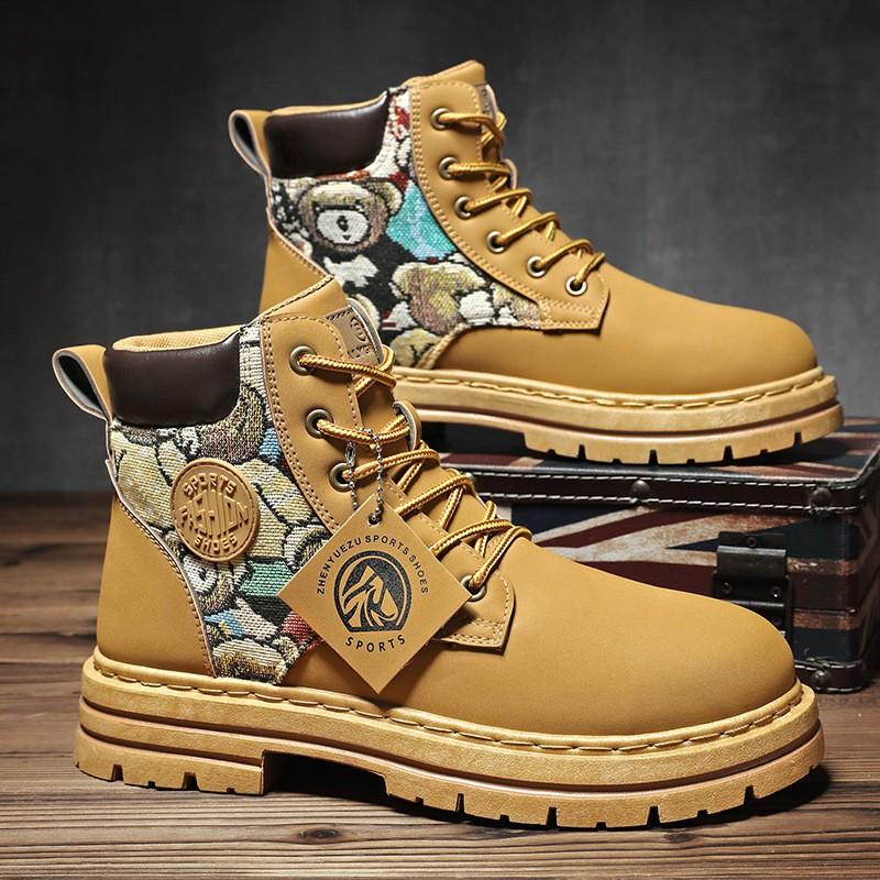 Mens Winter High-Top Boots British Style Work Plus Size 39-48 Trendy Shoes