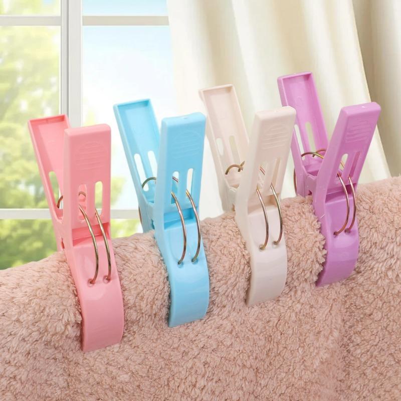 4/20pcs Large Beach Towel Clips Heavy Duty Clothes Pins For Pool Chairs Beach Loungers Windproof Drying Blankets Quilt Laundry