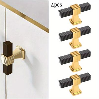 4pcs Fashion Kitchen Cabinet Knobs and Handles Zinc Alloy Long Furniture Handle Cupboard Door Pulls Hardware