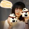 Mini Panda Night Lights Silicone Timing Rechargeable Lamp Cartoon Creative Bedroom Light Decor Bedside Lamp For Kids Cute Gift