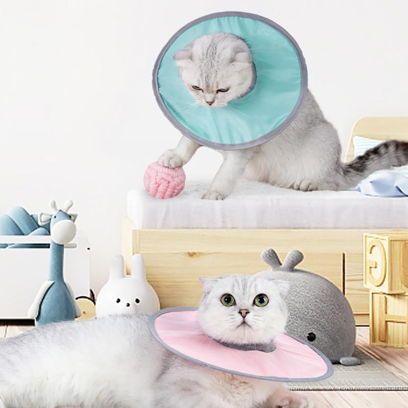 Cat Elizabethan Collars Wound Healing Collars Adjustable Anti-bite Anti-licking Protective Circle