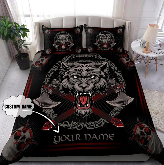 Wolves and Dragon Duvet Cover Bedding Set Soft Bedroom Decor
