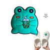 Green Frog DIY PVC Detachable Shoe Accessories - Buckle & Flower Ornaments for Hole Shoes