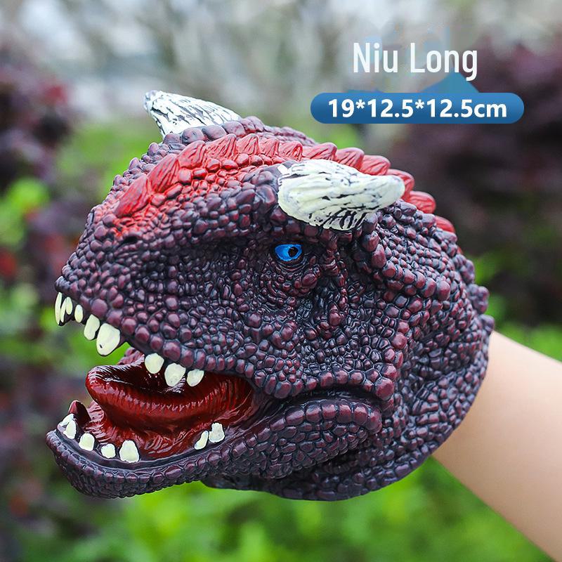 

Перчатки для кукол-динозавров: Мягкая резиновая игрушка-модель трицератопса и тираннозавра для детей