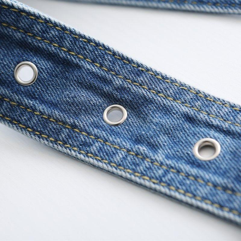 Blue Fashionable Womens Denim Belt For Skirts And Trench Coats Versatile Style 105cm