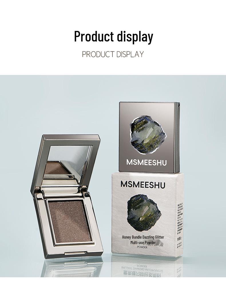 Honey Bundle Rose Quartz Sparkling Diamond Eyeshadow: Multi-use Fine & Bold Glitter Highlighter In Earth Tones for a Radiant Look.