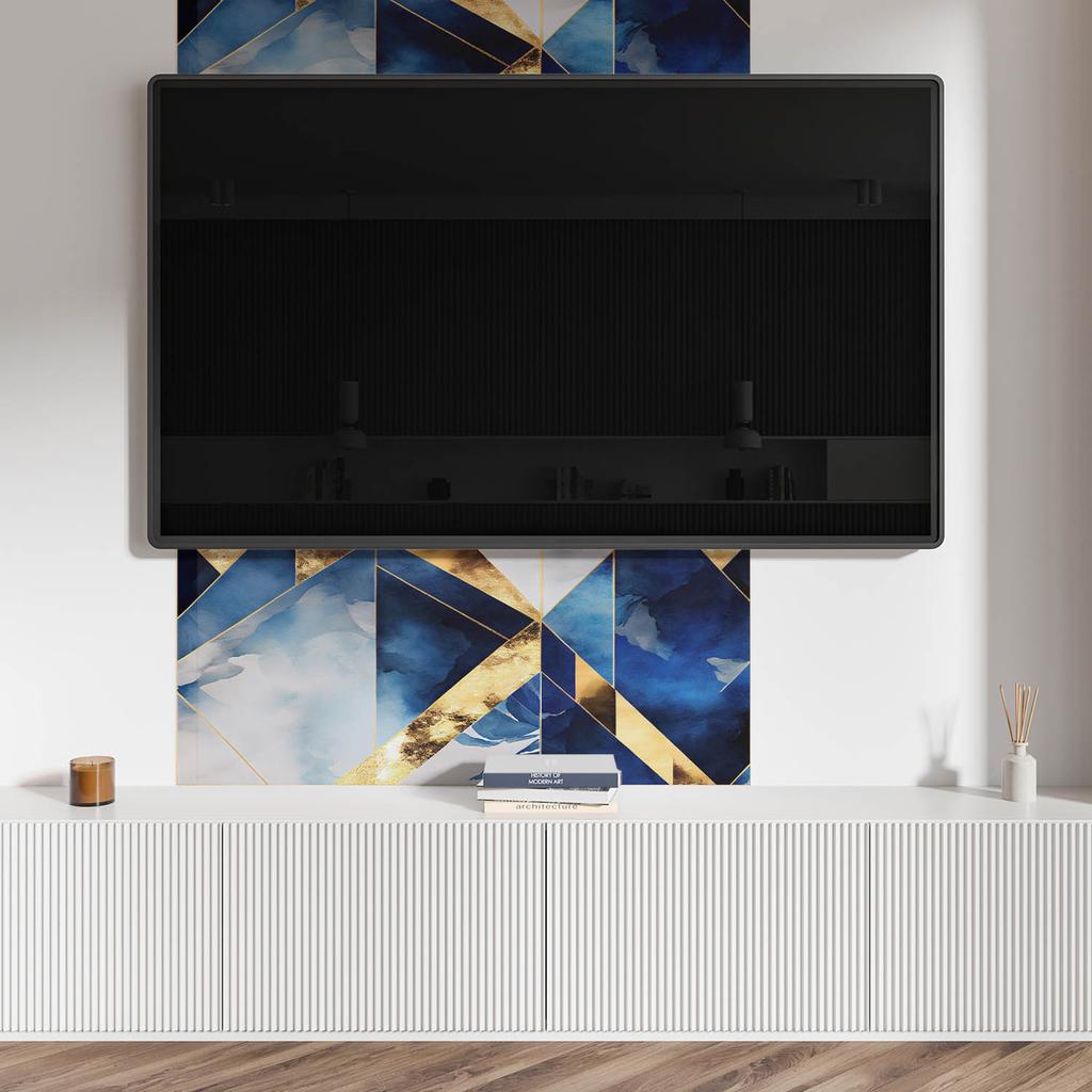 Panel Winylowy Samoprzylepny Idealny Do Wnętrz Nowoczesnych 100X50 Cm Geometria W Odcieniach