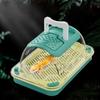 Lizards Box Container with Feeding Port Detachable Bottom Base and Handle Spacious Reptiles Keeper Enclosure