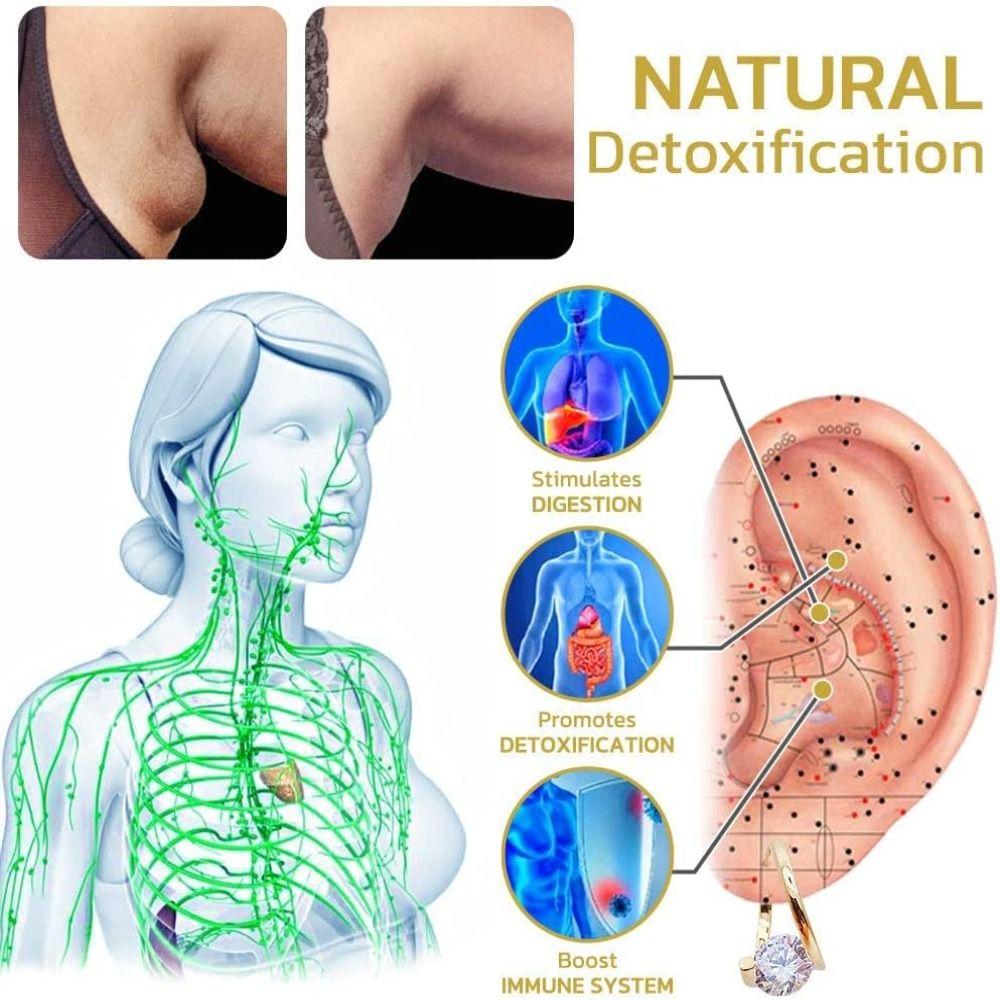 For Weight Loss Magnetherapy Germanium Earrings Lymphatic Drainage Ear Stud  For Weight Loss